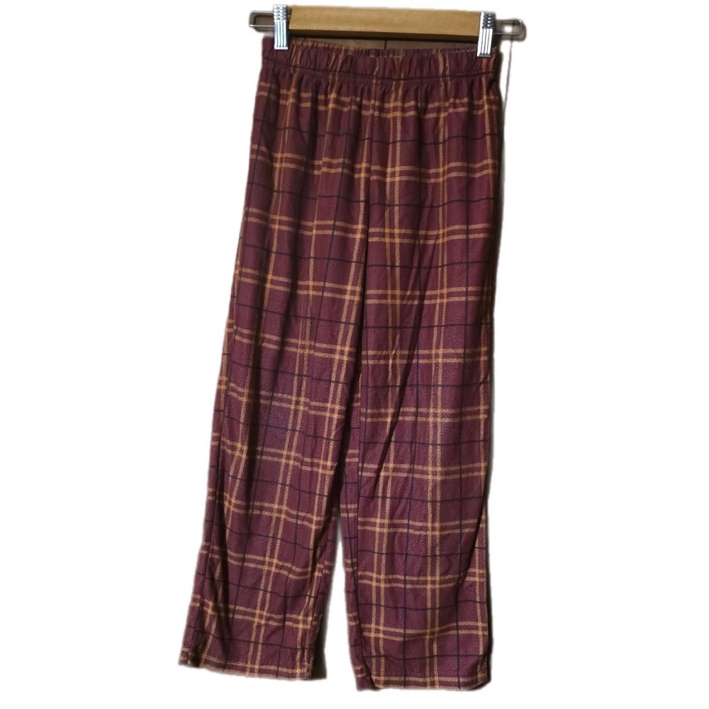 Harry Potter Pajama Pants Kids 10/12 Burgundy Plaid Excellent PJammy Gryffindor